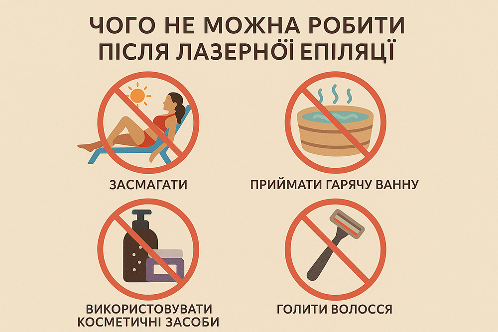 Що не можна робити після лазерної епіляції